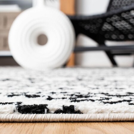 Safavieh 6 ft.-7 in. x 6 ft.-7 in. Tulum 200 Power Loomed Square RugIvory & Black TUL272B-7SQ